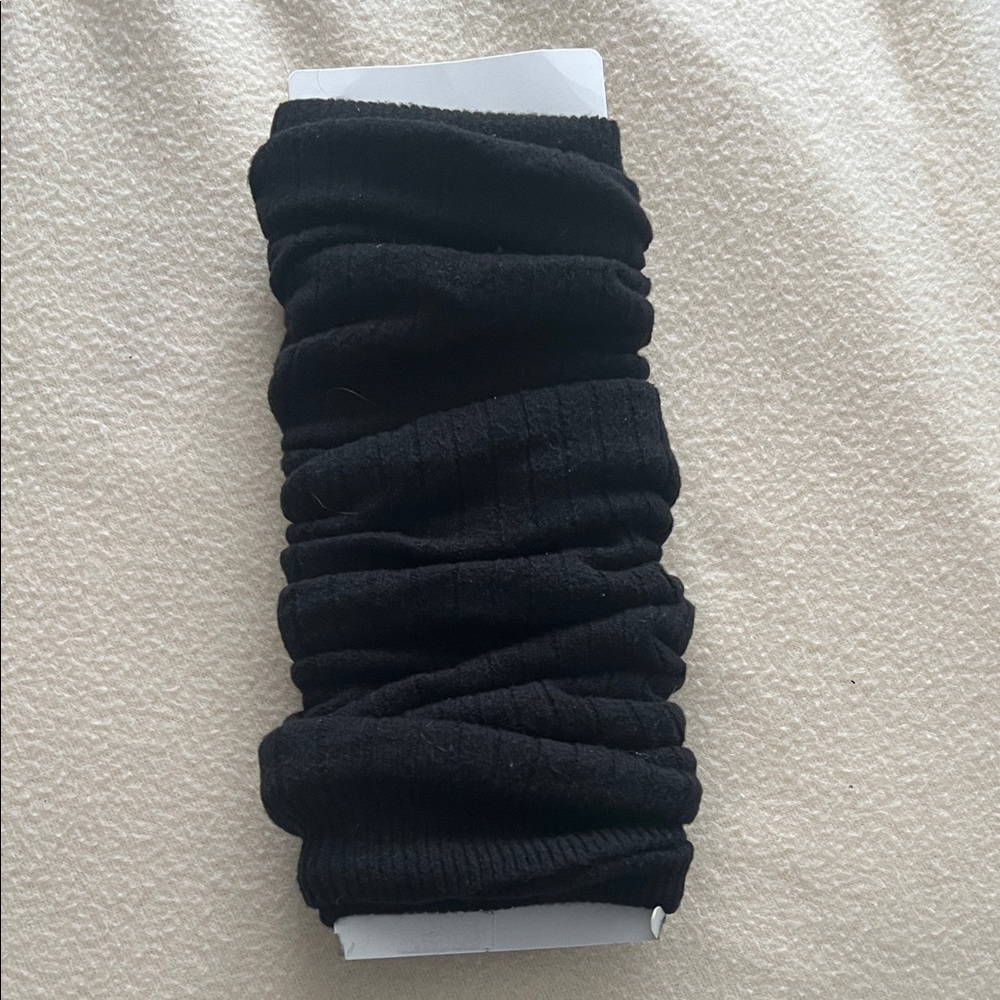 Black Ribbed Knit leg warmers